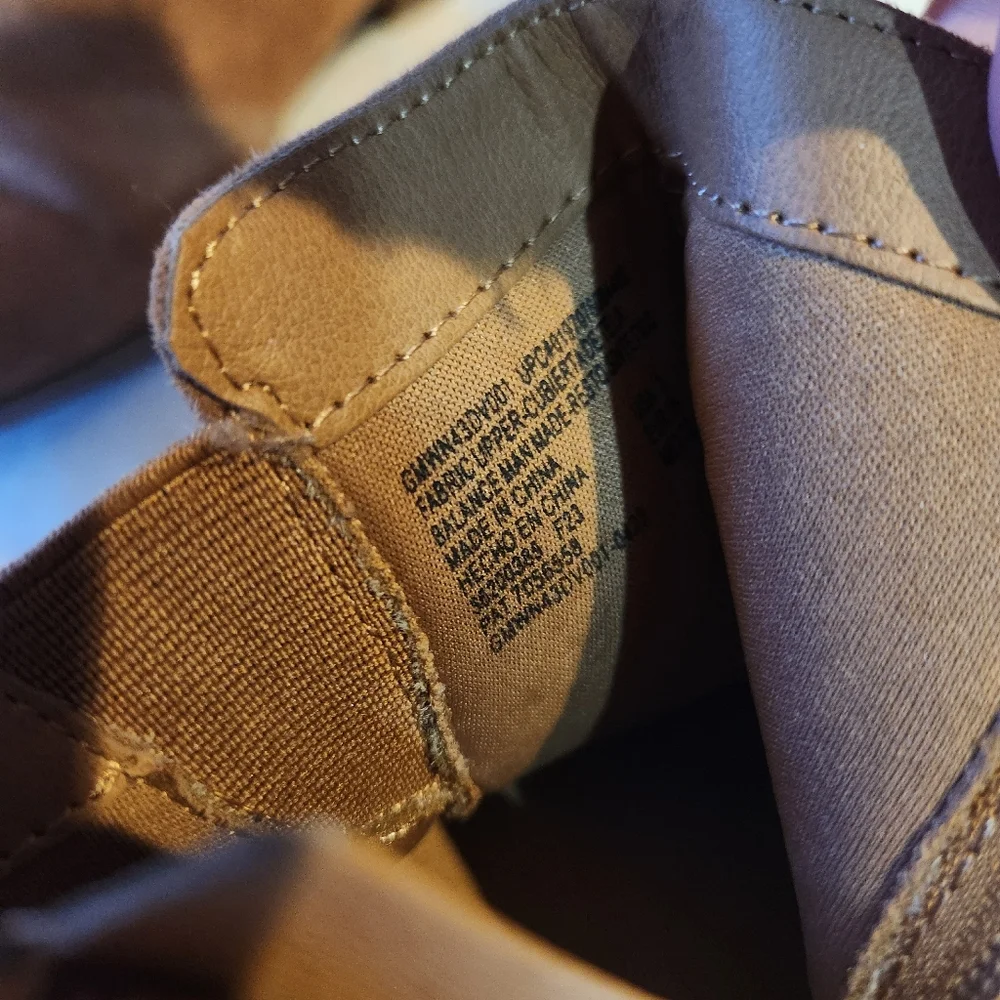 Brown Suede Chelsea Ankle Boots Low Heel Fall Shoes Size 3